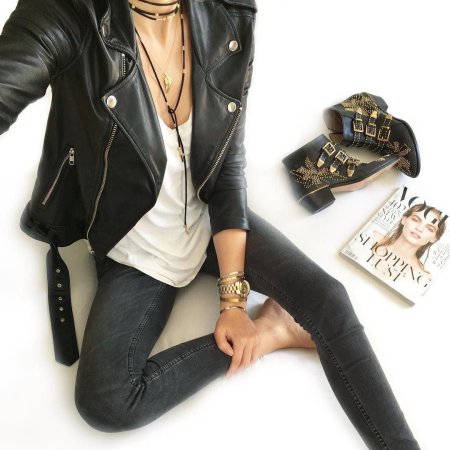 Кожаная куртка косуха женская