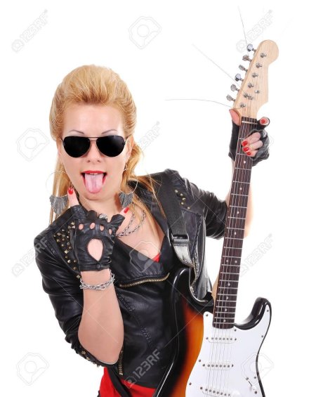 Девушка с электрогитарой
