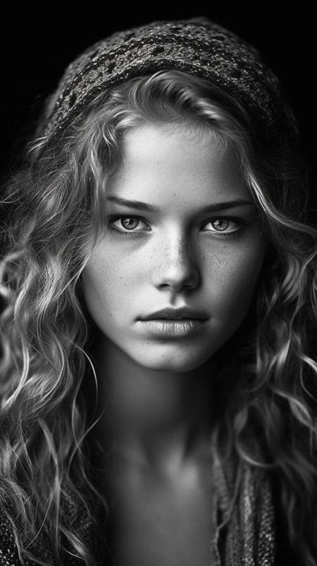 Black and white portrait