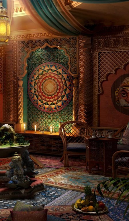 Современный интерьер с восточными мотивами