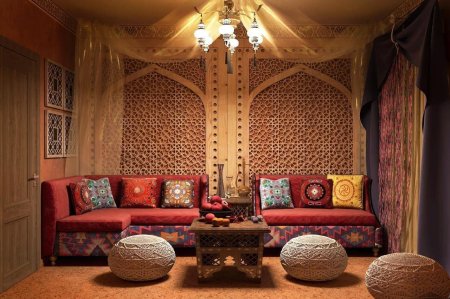 Интерьер кальянной в восточном стиле