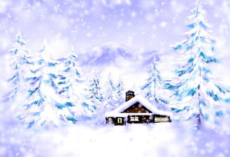 Зимние пейзажи рисунки