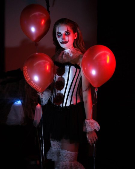 Клоун макияж на хэллоуин