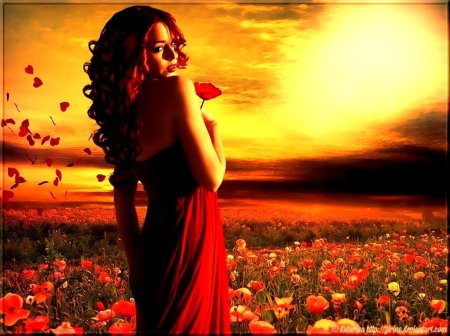 Девушка в цветах