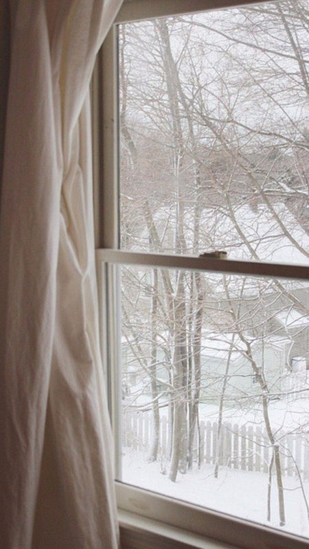 Вид из окна зима