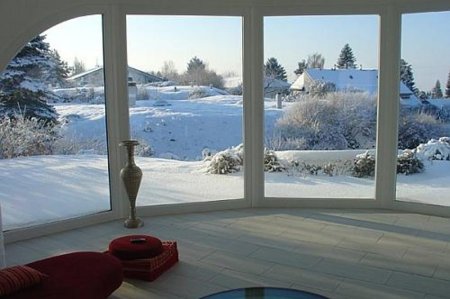 Вид из окна зима