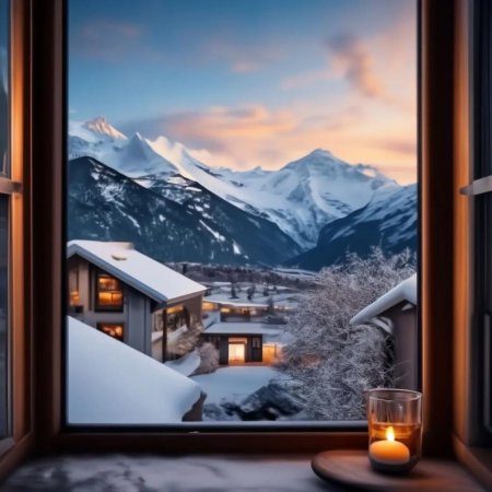 Вид из окна на горы