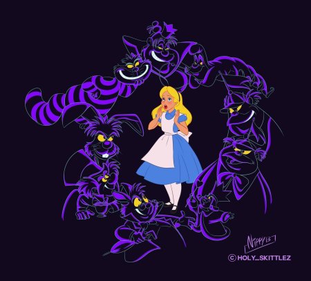 Рисунки алиса в стране чудес дисней