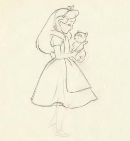 Алиса в стране чудес рисовать легко