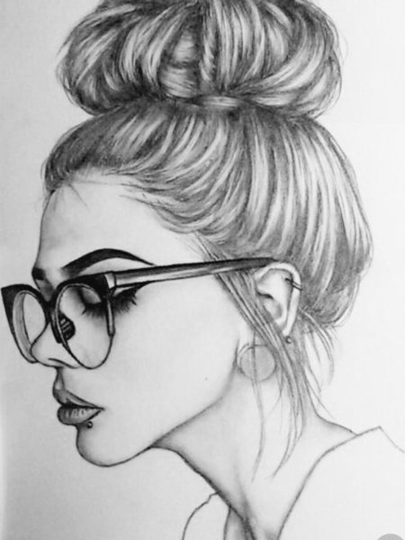 Рисунок девушек карандашом