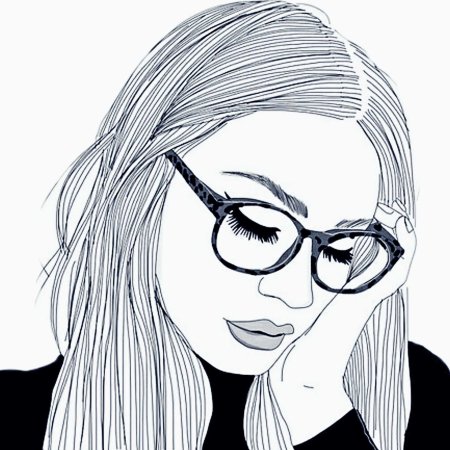 Рисунок для срисовки девушка