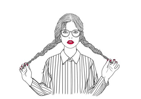 Эскиз девушка