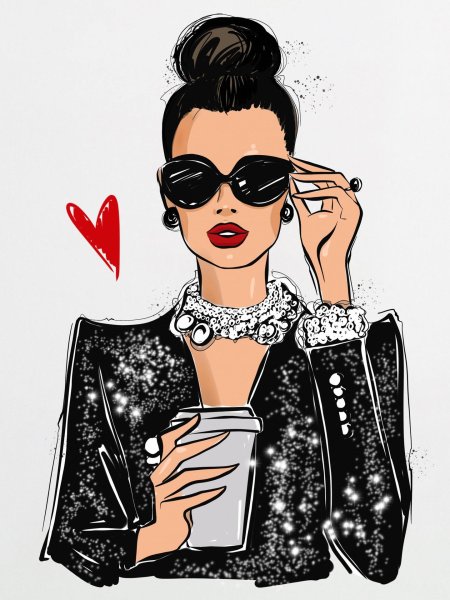 Рисунки модных девушек