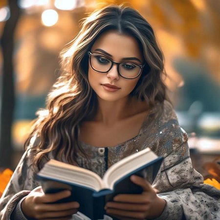 Красивая девушка в очках