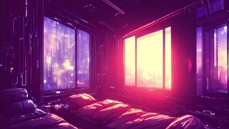 Интерьер киберпанк