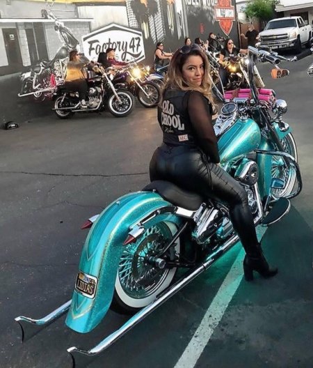 Харлей дэвидсон мотоцикл и девушка