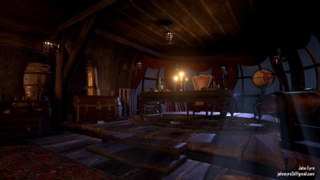 Капитанская каюта пиратского корабля в