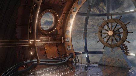 Интерьер дирижабля стимпанк