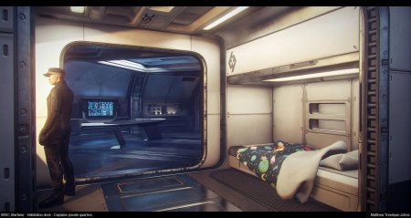 Каюта космического корабля sci fi