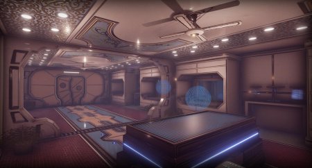 Каюта космического корабля sci fi