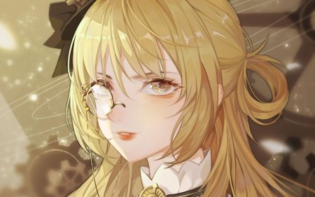 Аниме девушка с моноклем