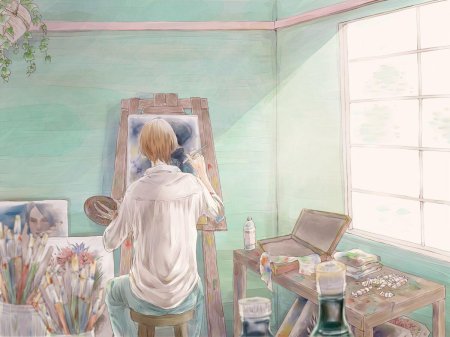 Парень художник арт