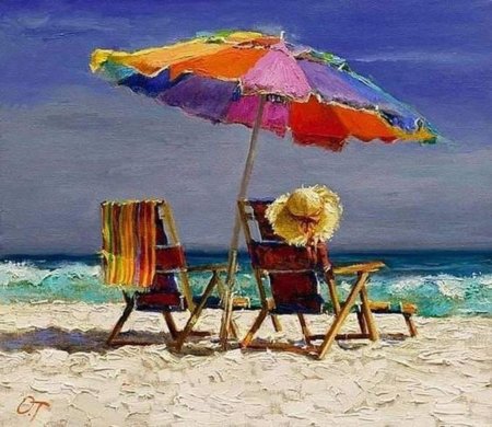 Зонтики на пляже