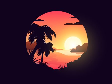 Закат рисунки