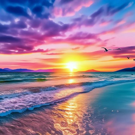 Морской пейзаж закат