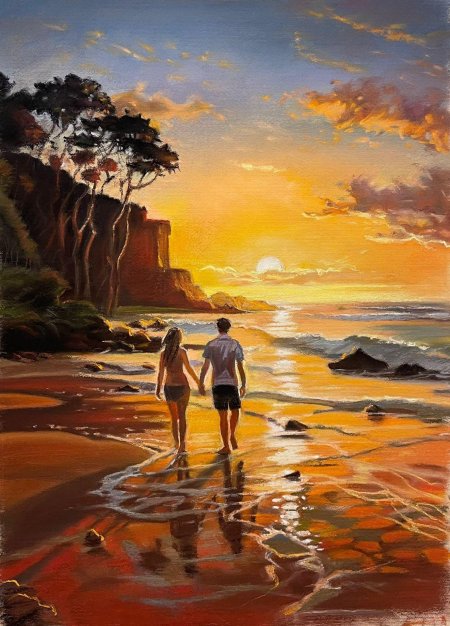 Двое на пляже