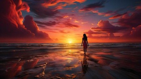 Море девушка