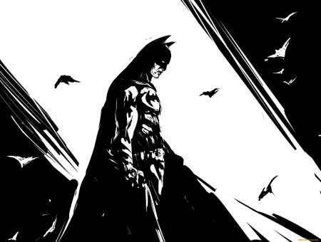 Бэтмен черно белый