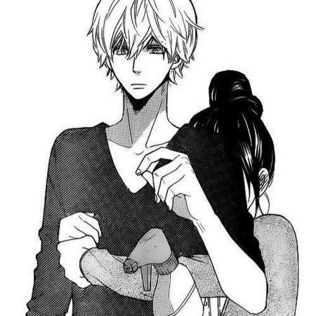 Аниме пара черно белое