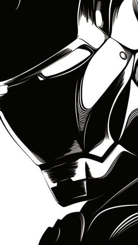 Железный человек черно белый