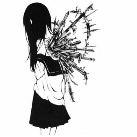 Аниме черно белое