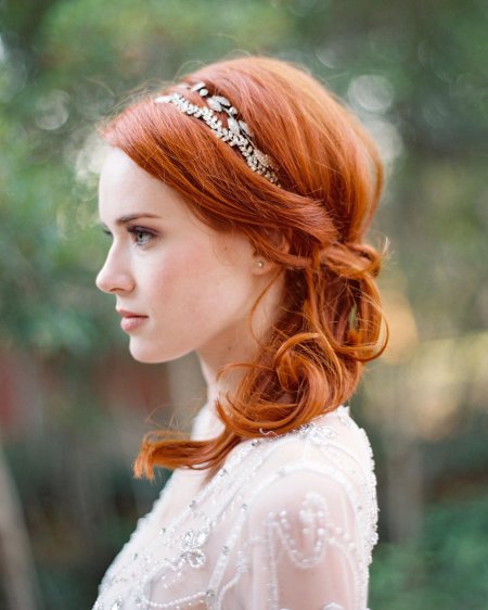 Свадебные прически на рыжие волосы