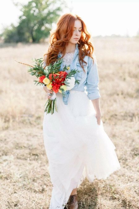 Стильный свадебный образ невесты