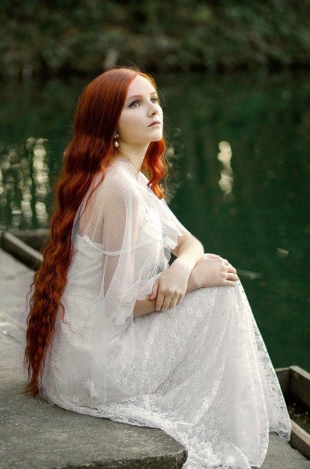 Длинные рыжие волосы