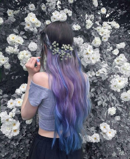 Волосы фиолетовые