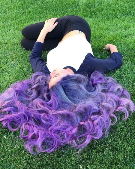 Сиреневые волосы