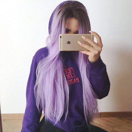 Светло фиолетовые волосы