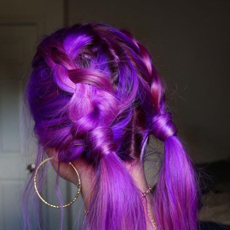 Фиолетовая прическа