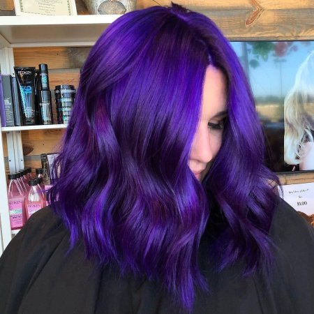 Цвет волос фиолетовый