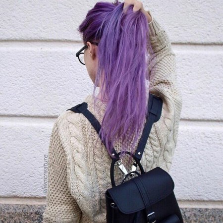 Фиолетовые волосы гранж