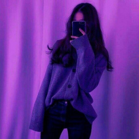 Фиолетовая эстетика девушка