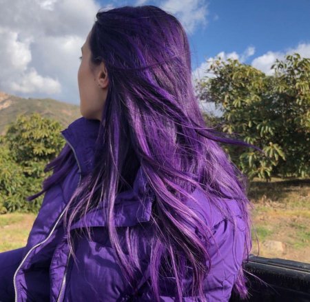 Волосы фиолетовые
