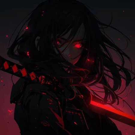 Аниме девушка темная