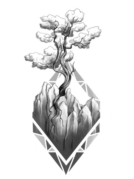 Тату эскиз дерево