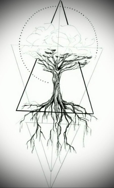 Дерево в геометрическом стиле