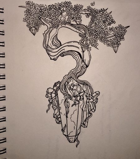 Дерево эскиз тату